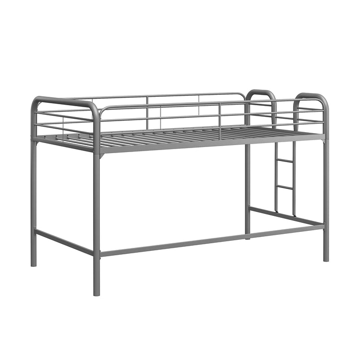 RealRooms Kaylee Junior Metal Loft Bed, Twin, Silver - Silver - Twin