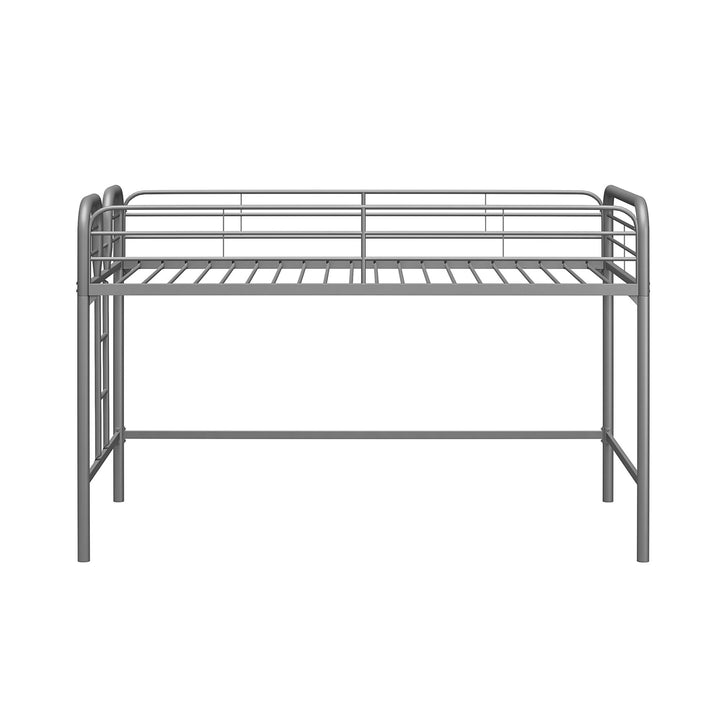 RealRooms Kaylee Junior Metal Loft Bed, Twin, Silver - Silver - Twin