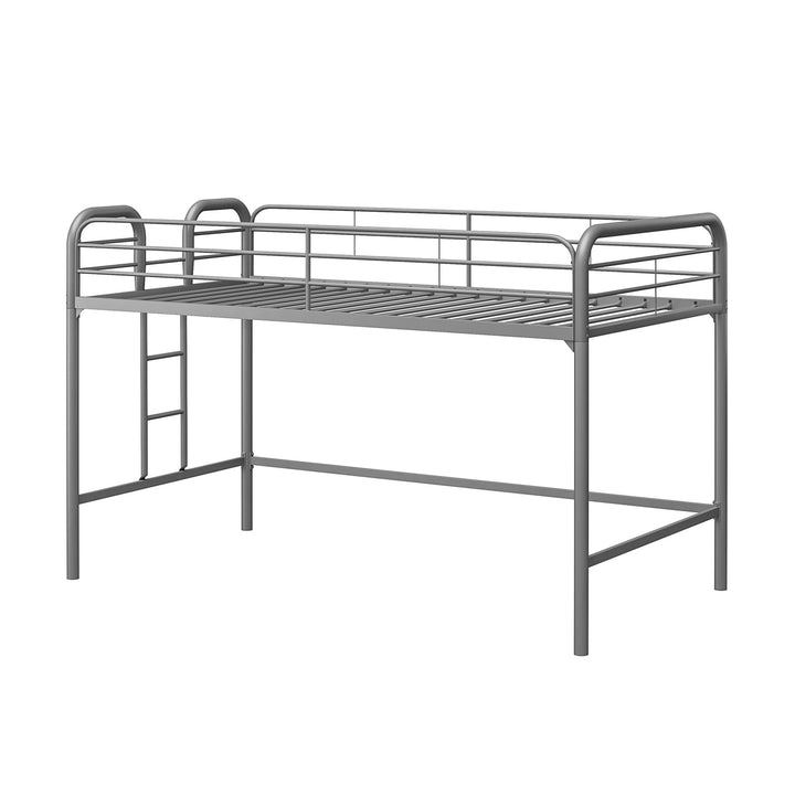 RealRooms Kaylee Junior Metal Loft Bed, Twin, Silver - Silver - Twin