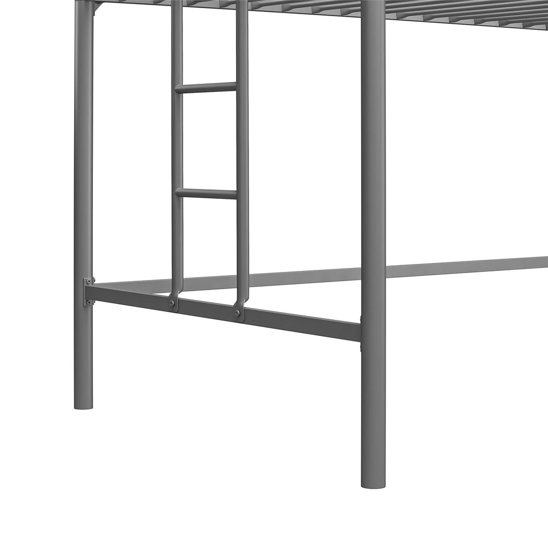 RealRooms Kaylee Junior Metal Loft Bed, Twin, Silver - Silver - Twin