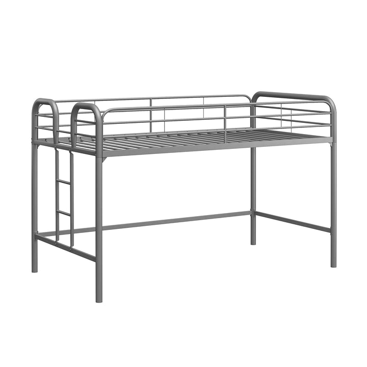 RealRooms Kaylee Junior Metal Loft Bed, Twin, Silver - Silver - Twin