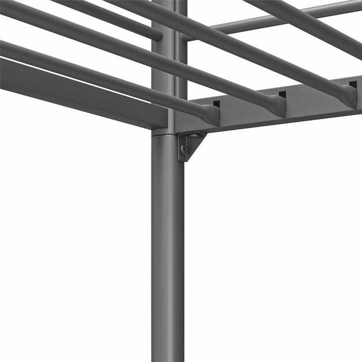 RealRooms Kaylee Junior Metal Loft Bed, Twin, Silver - Silver - Twin