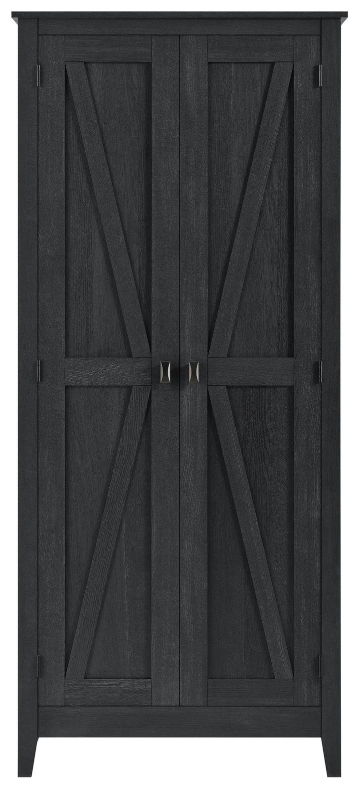 Farmington Rustic Farmhouse 31.5 Inch Wide Storage Cabinet - Black Oak