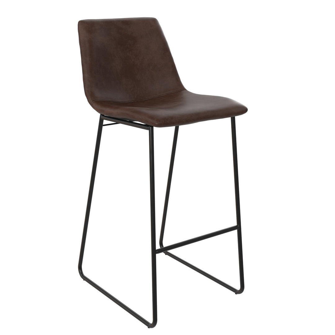Bowden Upholstered Molded Bar Stool - Brown