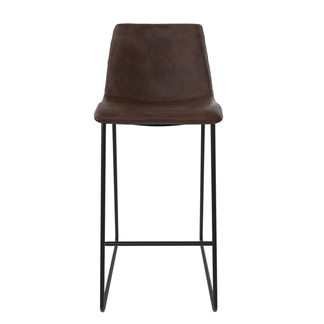 Bowden Upholstered Molded Bar Stool - Brown