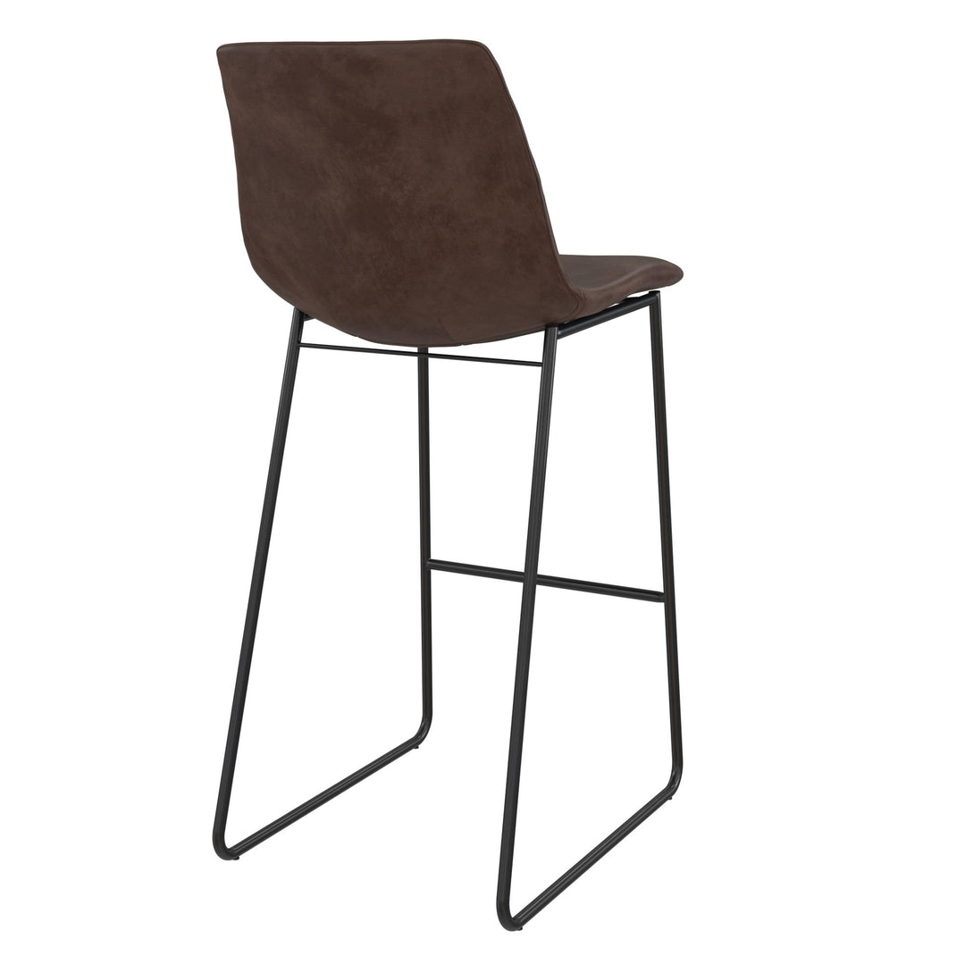 Bowden Upholstered Molded Bar Stool - Brown
