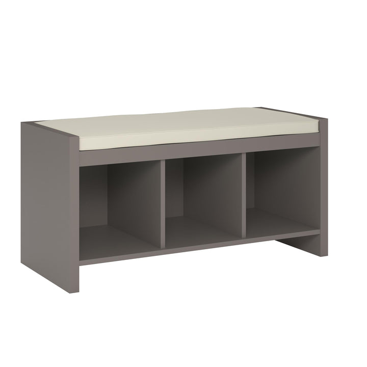 Penelope Entryway Storage Bench with Cushion - Taupe