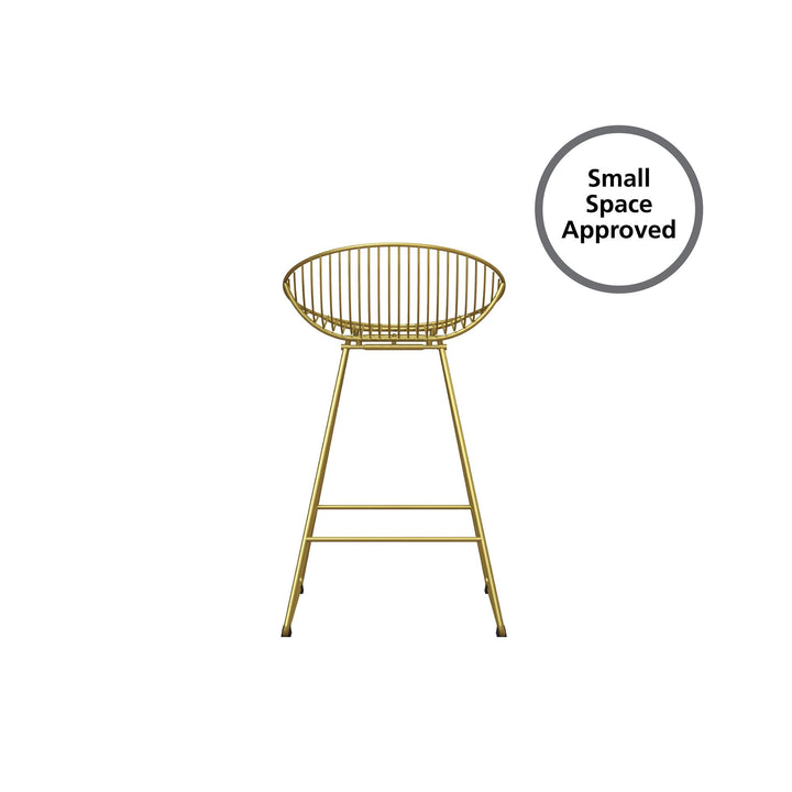 Ellis Wire Counter Height Bar Stool - Gold