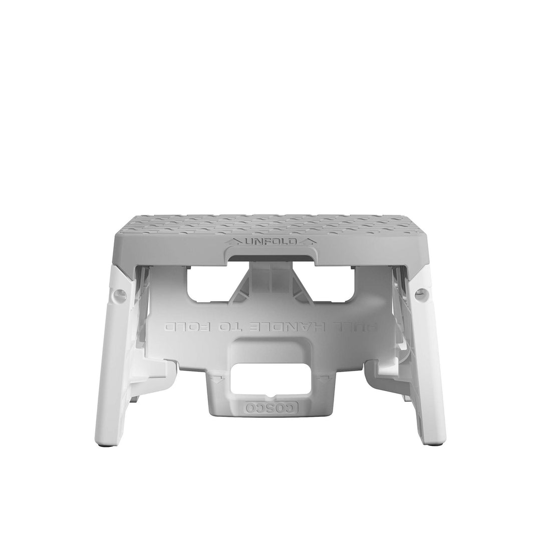 COSCO 1 Step Molded Folding Step Stool, 300 lbs. Weight Capacity, Type 1A (2-pack) - Gray