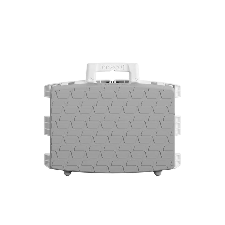 COSCO 1 Step Molded Folding Step Stool, 300 lbs. Weight Capacity, Type 1A (2-pack) - Gray