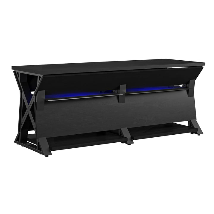Genesis Gaming TV Stand for TVs up to 70 Inch with LED Lights - Black