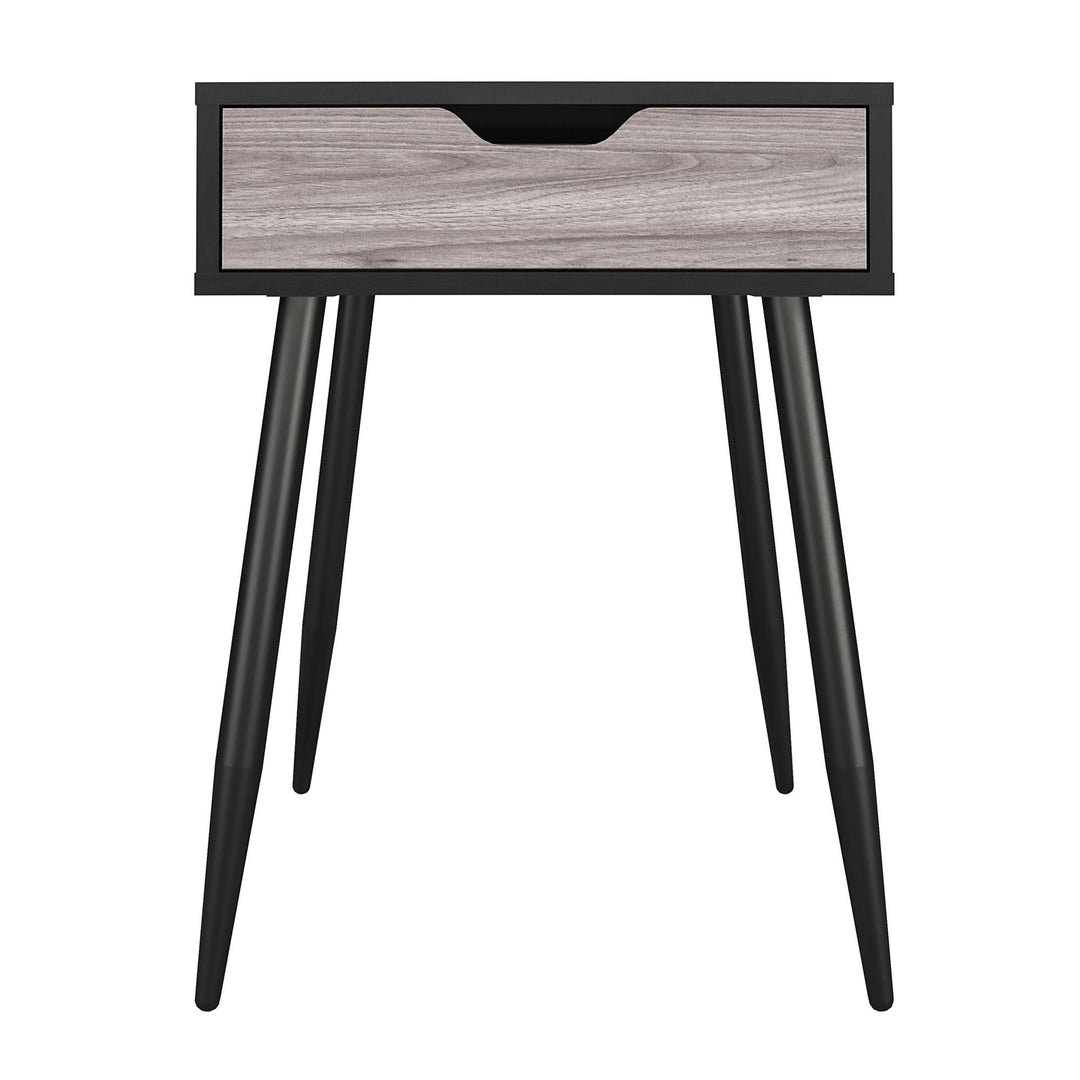 Grafton End Table with Drawer - Black Oak