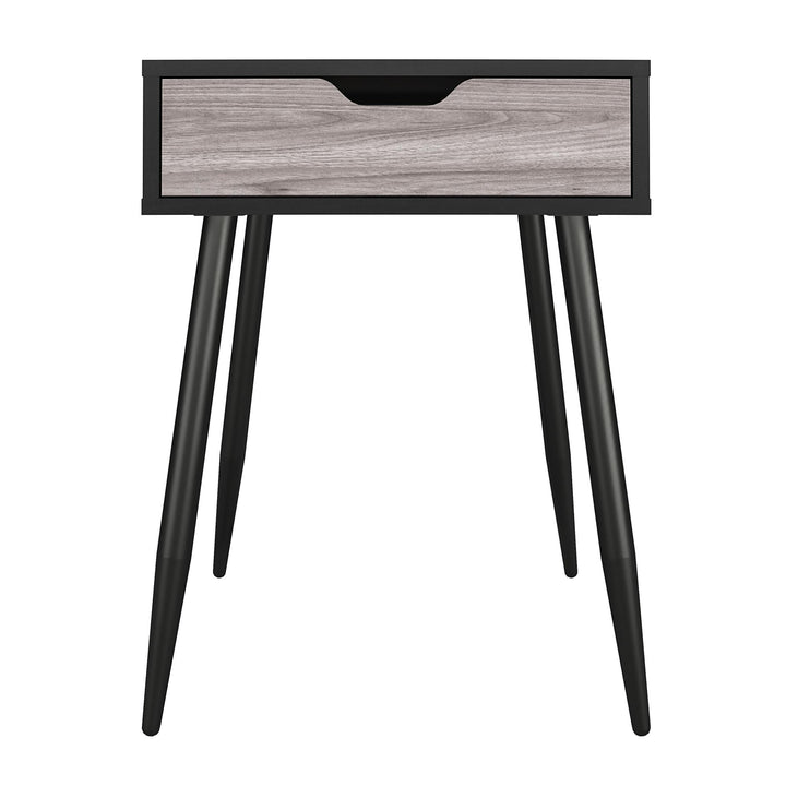 Grafton End Table with Drawer - Black Oak