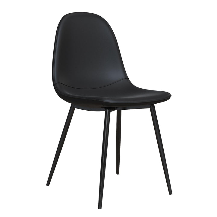 Brandon Upholstered Mid Century Modern Kitchen Dining Chairs, Set of 4 - Black