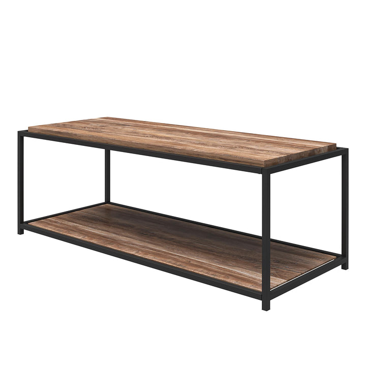 Fayette Coffee Table with Woodgrain Finish - Weathered Oak