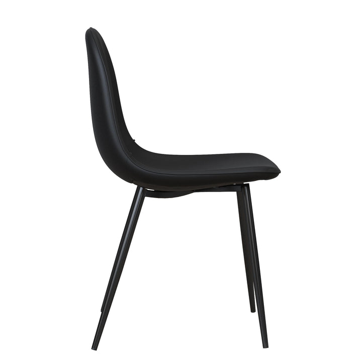 Brandon Upholstered Mid Century Modern Kitchen Dining Chairs, Set of 4 - Black