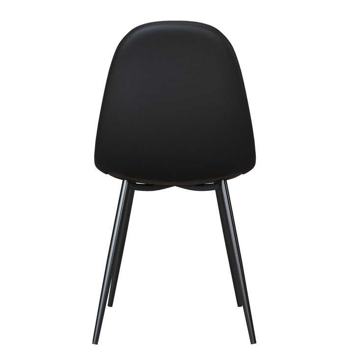 Brandon Upholstered Mid Century Modern Kitchen Dining Chairs, Set of 4 - Black