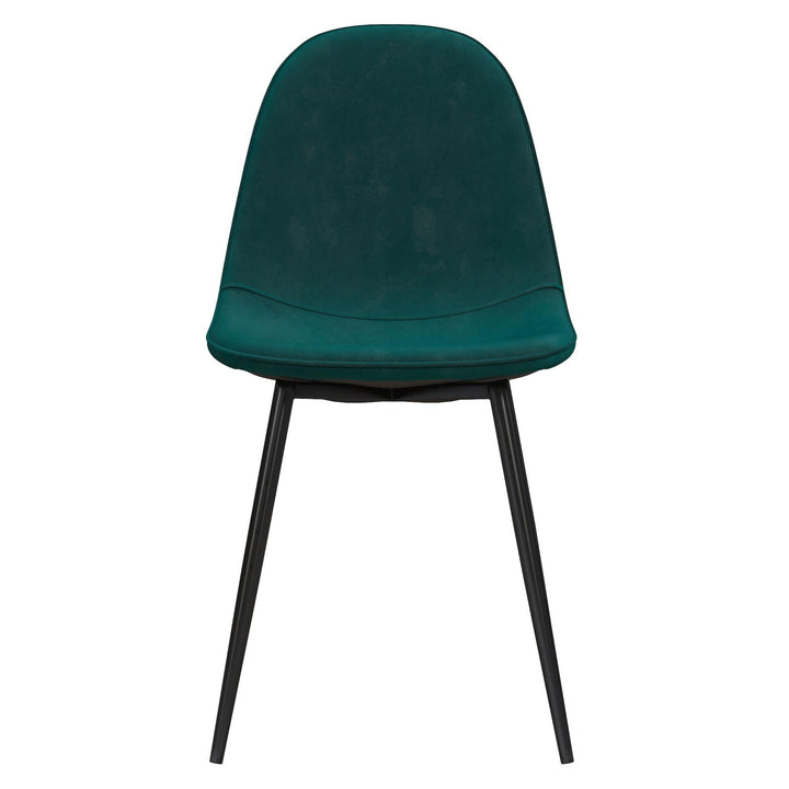 Brandon Upholstered Mid Century Modern Kitchen Dining Chairs, Set of 4 - Green