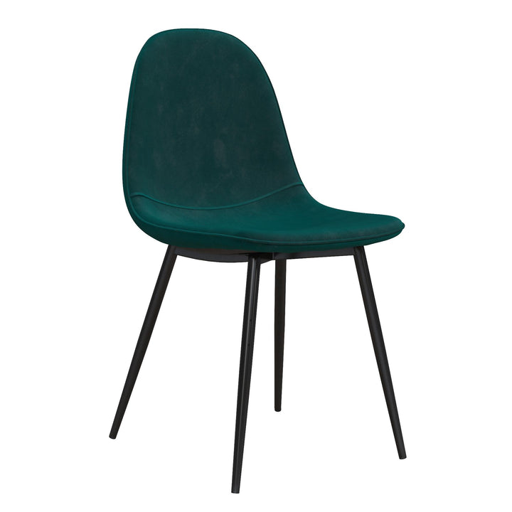 Brandon Upholstered Mid Century Modern Kitchen Dining Chairs, Set of 4 - Green