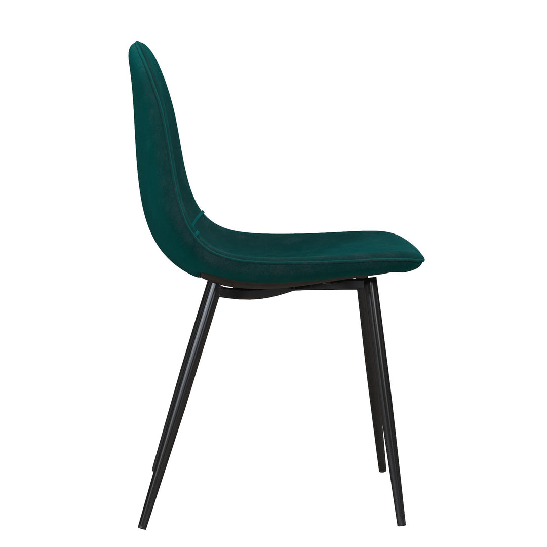Brandon Upholstered Mid Century Modern Kitchen Dining Chairs, Set of 4 - Green