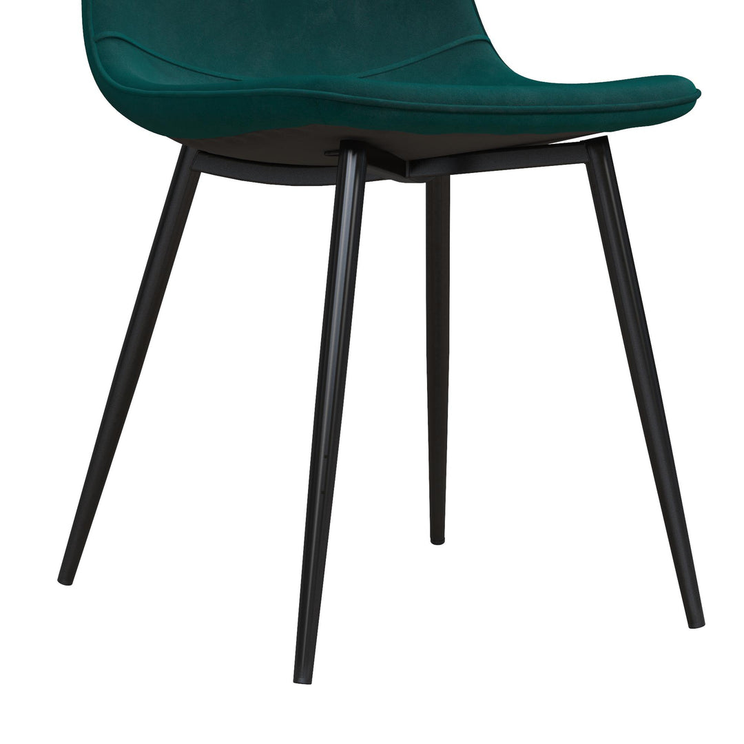 Brandon Upholstered Mid Century Modern Kitchen Dining Chairs, Set of 4 - Green