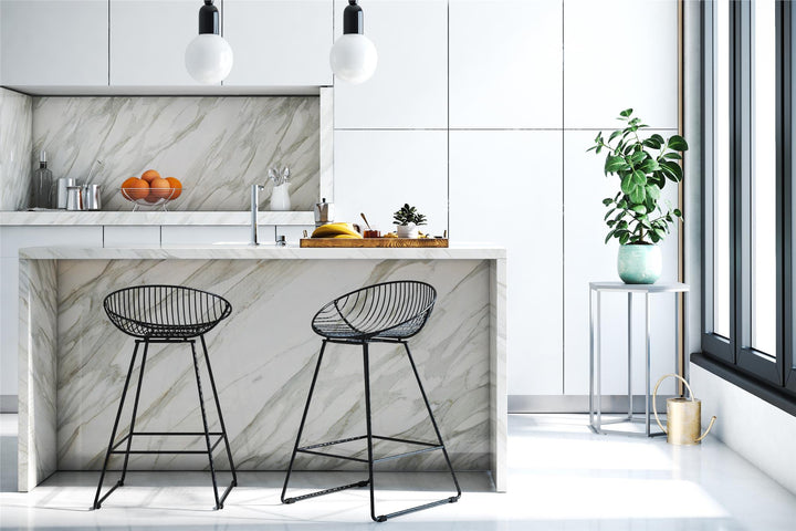 Ellis Wire Counter Height Bar Stool - Black