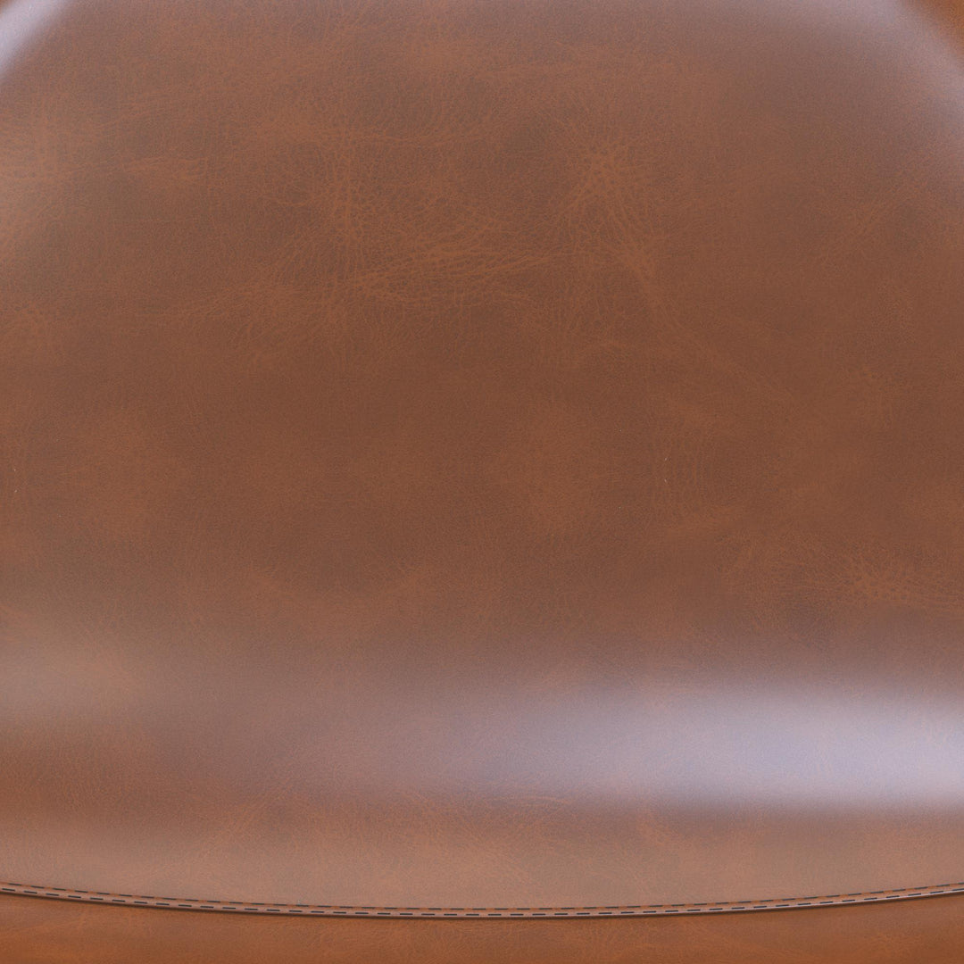 Brandon Upholstered Mid Century Modern Counter Height Bar Stool - Camel