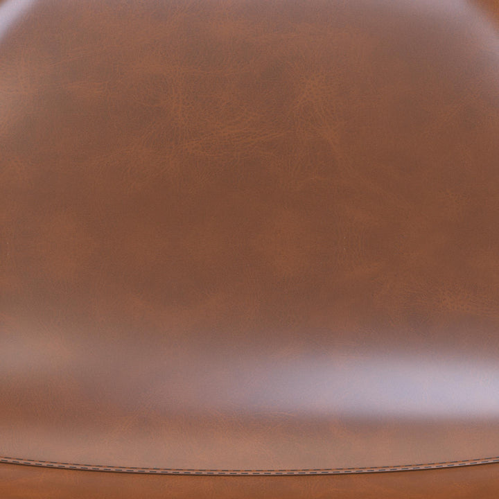 Brandon Upholstered Mid Century Modern Counter Height Bar Stool - Camel