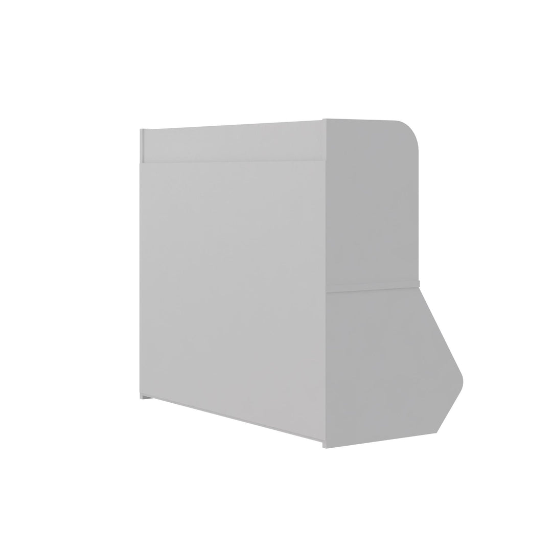 Jocelyn Storage Bookcase and Toy Box with 5 Open Compartments - Dove Gray