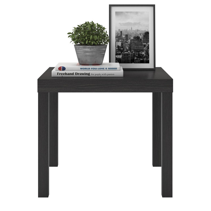 Parsons Hollow Core End Table with Large Top - Espresso