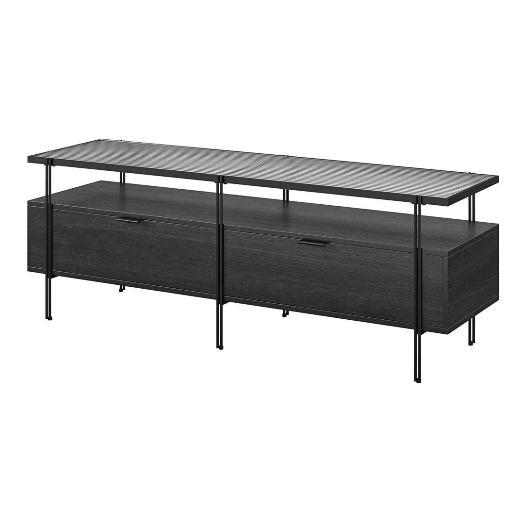 Vance TV Stand for TVs up to 60" - Black Oak