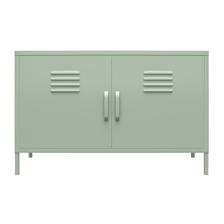 Shadwick 2 Door Wide Metal Locker Accent Storage Cabinet - Pale Green
