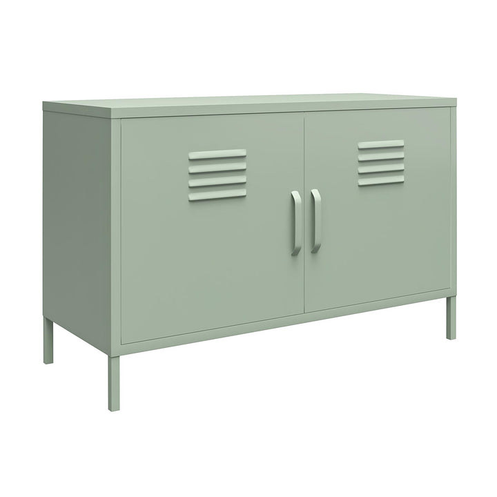 Shadwick 2 Door Wide Metal Locker Accent Storage Cabinet - Pale Green