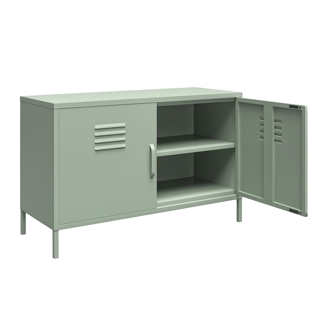 Shadwick 2 Door Wide Metal Locker Accent Storage Cabinet - Pale Green