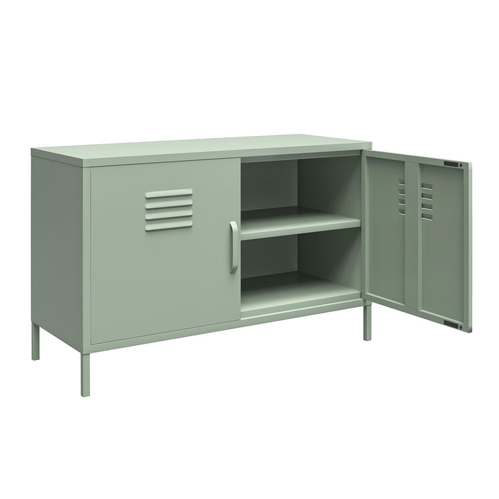 Shadwick 2 Door Wide Metal Locker Accent Storage Cabinet - Pale Green
