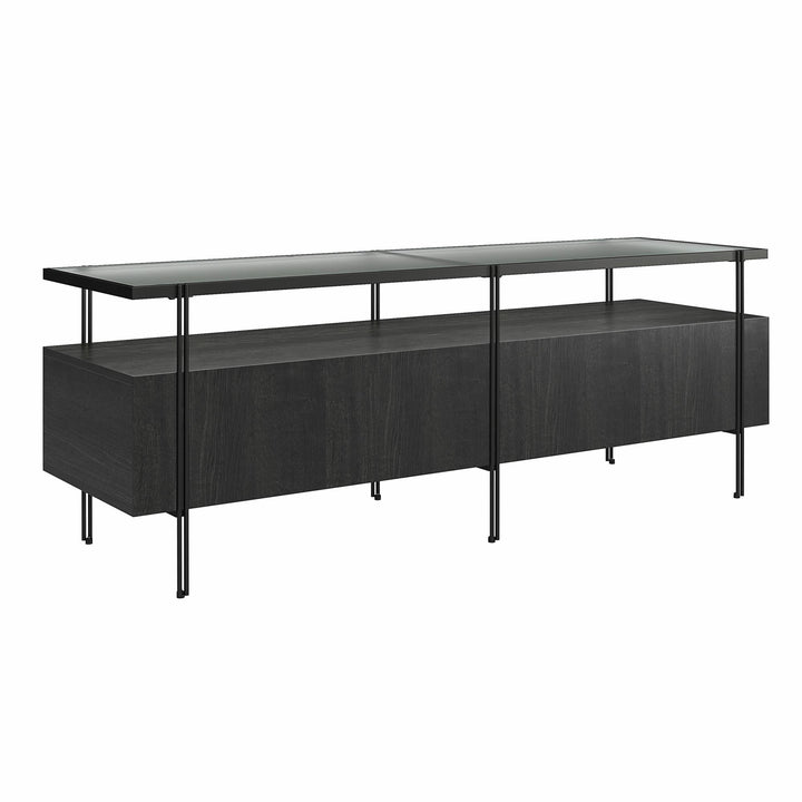 Vance TV Stand for TVs up to 60" - Black Oak