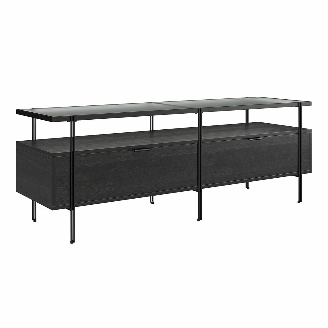 Vance TV Stand for TVs up to 60" - Black Oak