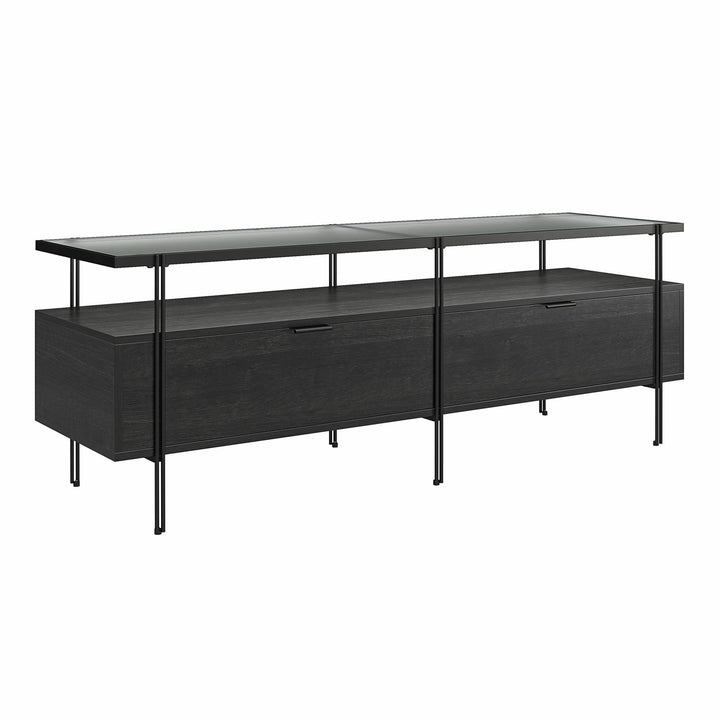 Vance TV Stand for TVs up to 60" - Black Oak
