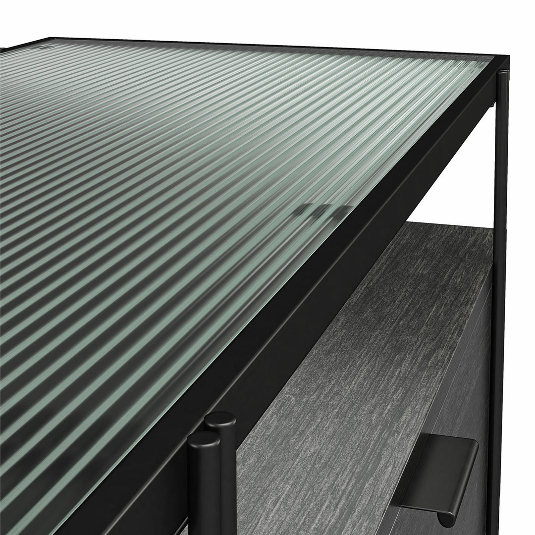 Vance TV Stand for TVs up to 60" - Black Oak