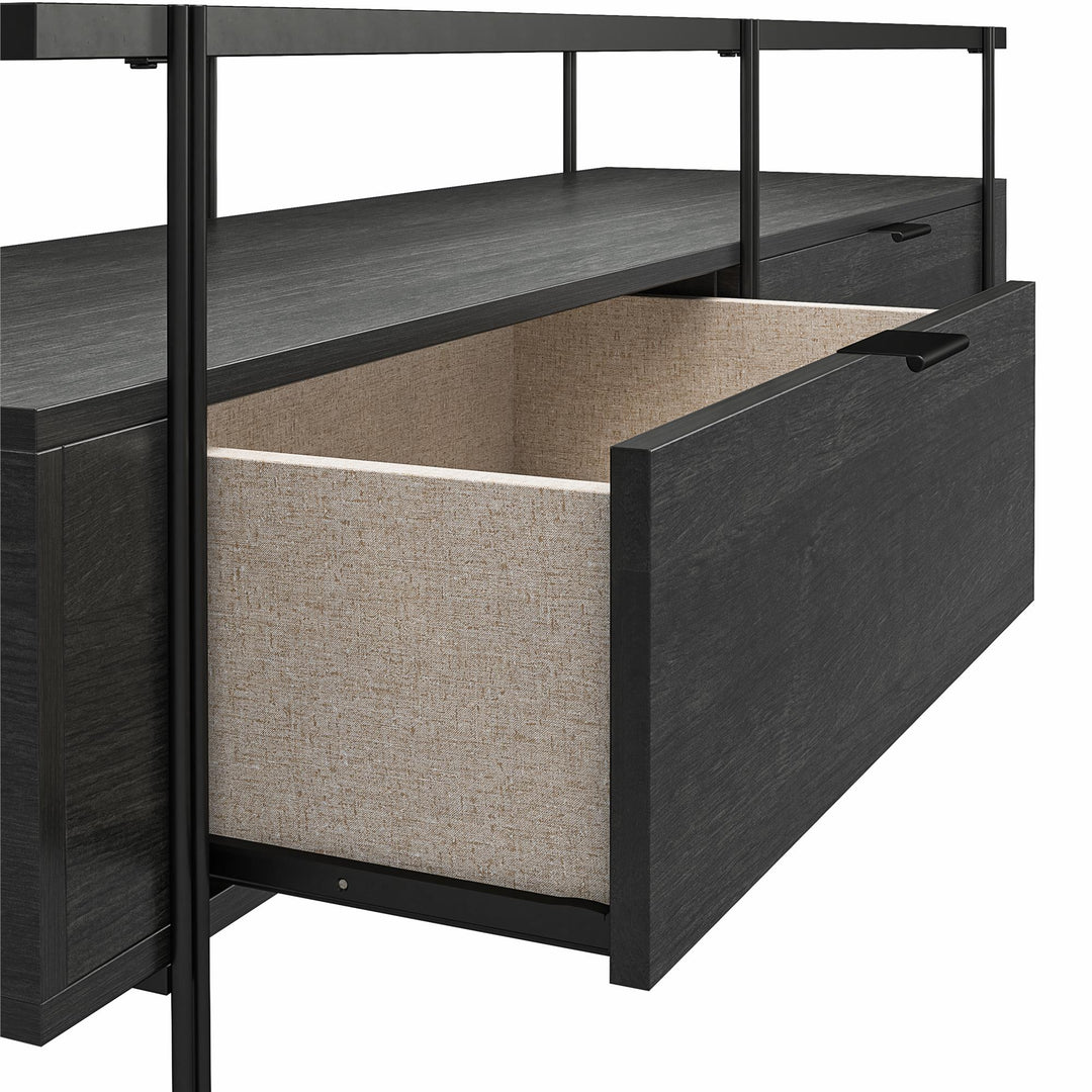 Vance TV Stand for TVs up to 60" - Black Oak