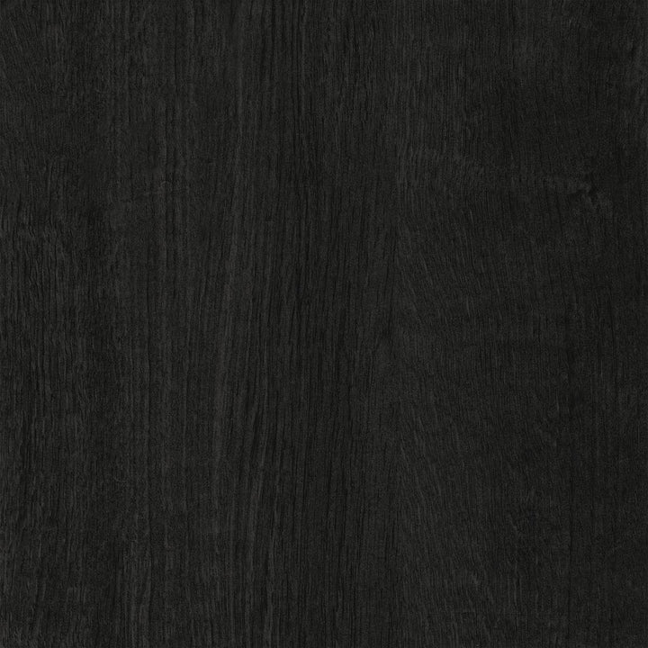 Vance Round End Table with Woodgrain Finish - Black Oak