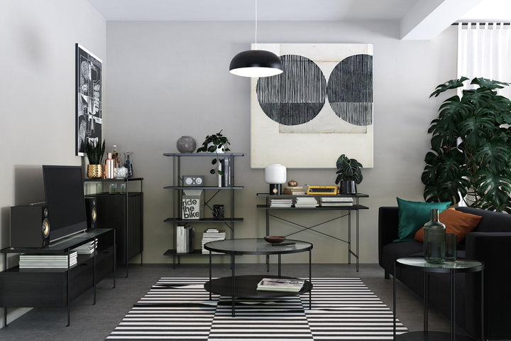 Vance 4 Shelf Bookcase - Black Oak