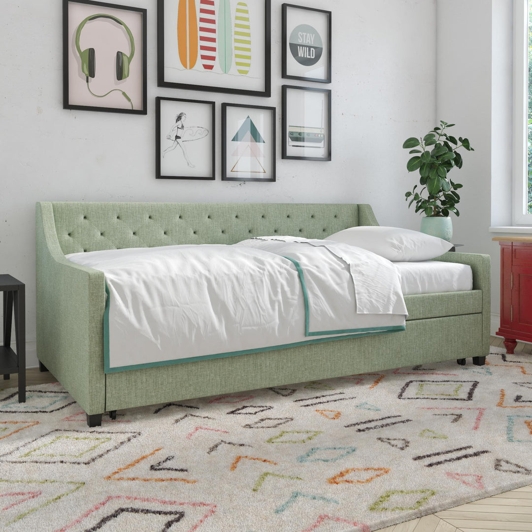 Her Majesty Daybed and Trundle - Green - Twin