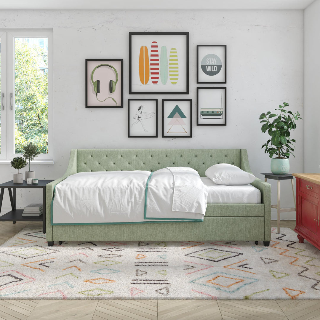 Her Majesty Daybed and Trundle - Green - Twin