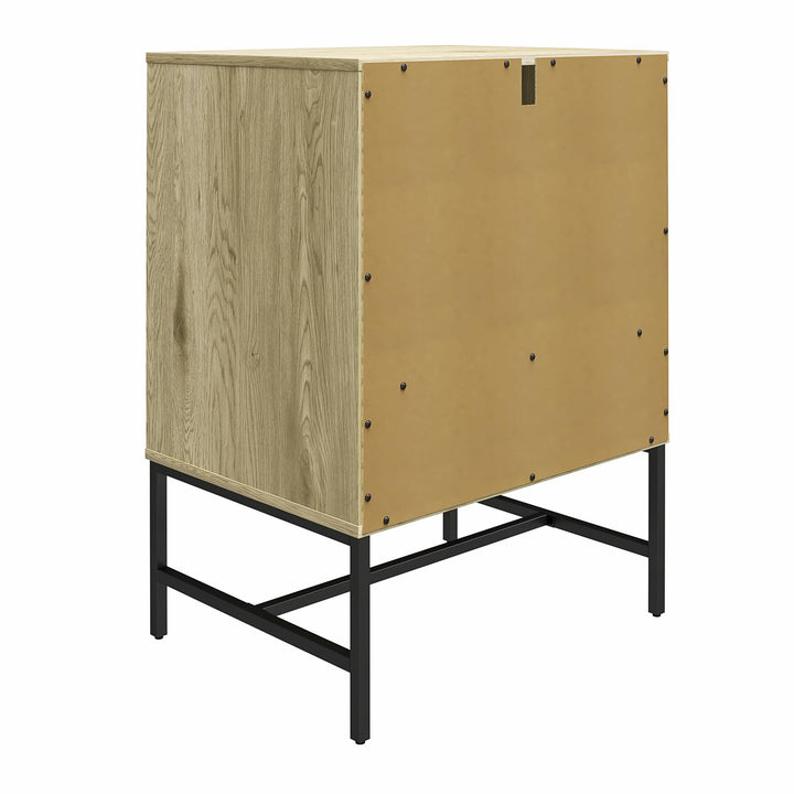 Brookville Record Station with Open Cubby and 3 Dividers - Natural