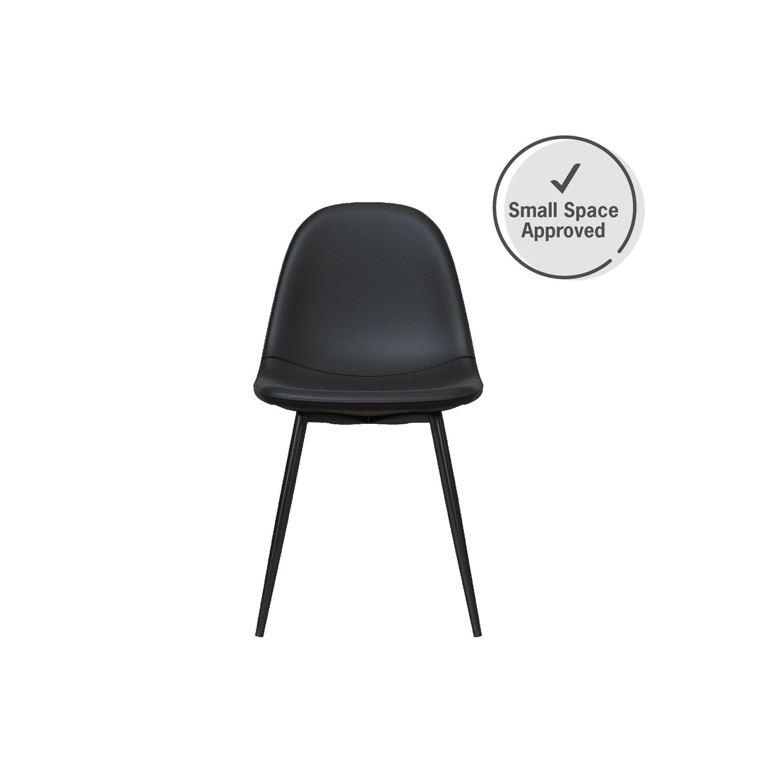 Brandon Upholstered Mid Century Modern Kitchen Dining Chairs, Set of 4 - Black