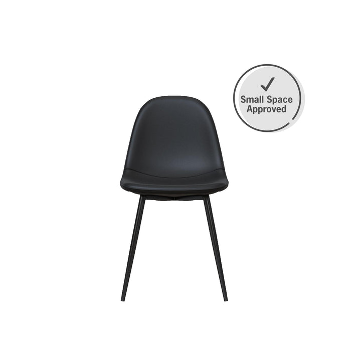 Brandon Upholstered Mid Century Modern Kitchen Dining Chairs, Set of 4 - Black