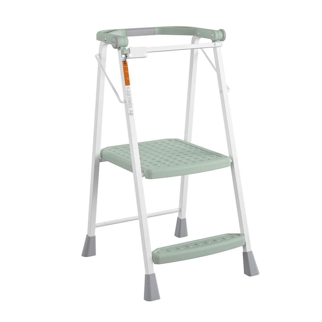 COSCO 2-Step Kitchen Stepper™ Folding Step Stool, Safety Kit Series, Ages 4+, Grey