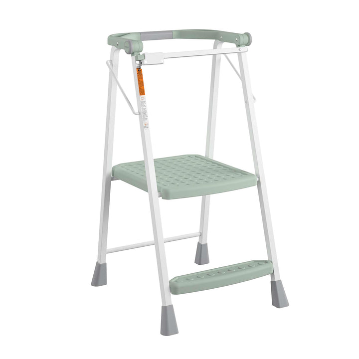 COSCO 2-Step Kitchen Stepper™ Folding Step Stool, Safety Kit Series, Ages 4+, Grey