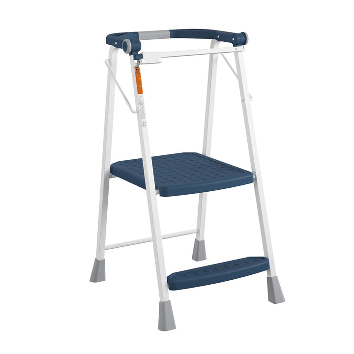 COSCO 2-Step Kitchen Stepper™ Folding Step Stool, Safety Kit Series, Ages 4+, Grey